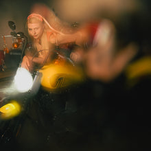 Load image into Gallery viewer, This edgy portrait showcases how the V5 filter's split-focus blur creates an atmospheric, mysterious vibe around the subject, turning a strong portrait into a storytelling image.
