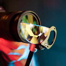 Load image into Gallery viewer, This setup shot illustrates the versatility of the V5 filter: use it handheld for spontaneous, fluid effects, or rig it with a magic arm for repeatable, rock-solid compositions—all with the same tool.
